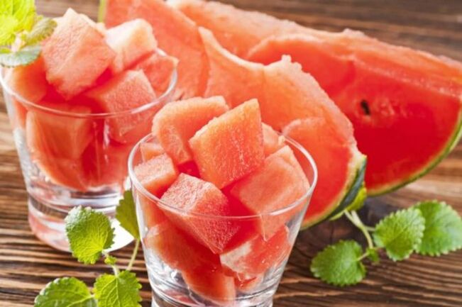 watermelon pulp on a diet